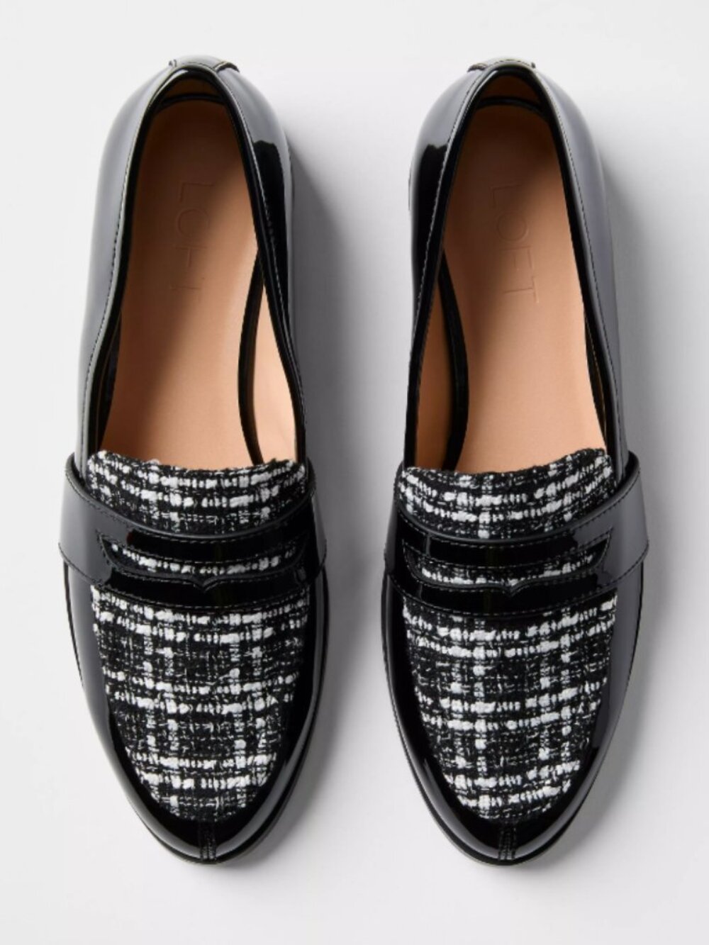 NWT Loft Tweed Penny Loafers size 7.5